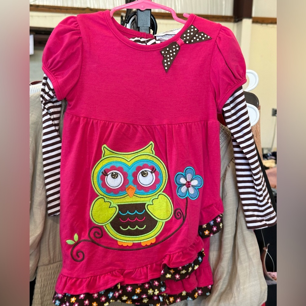 GIRLS EMILY ROSE CUTEST OWL SET 4T